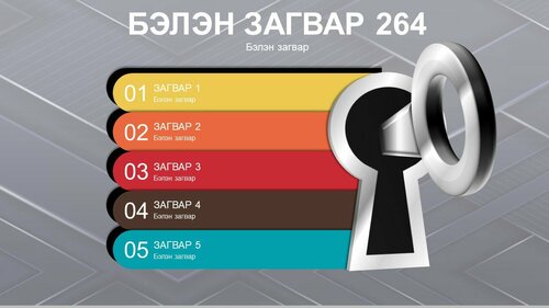 Түлхүүртэй цоожтой загвар