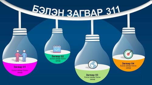 Гэрлийн чийдэнтэй загвар