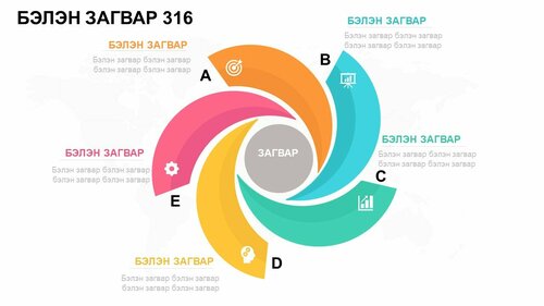Powerpoint бэлэн загвар. Инфографик. Агуулгад тохиромжтой