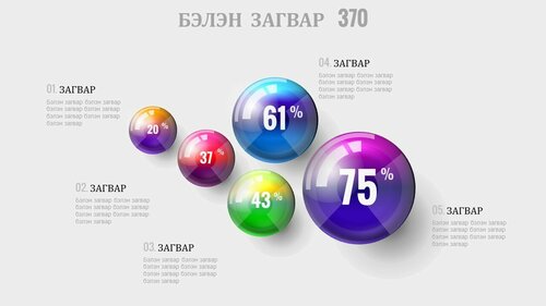 Powerpoint бэлэн загвар. Инфографик. Агуулгад тохиромжтой