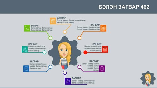Powerpoint бэлэн загвар. Инфографик. Агуулгад тохиромжтой