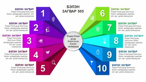 Powerpoint бэлэн загвар. Инфографик. Агуулгад тохиромжтой
