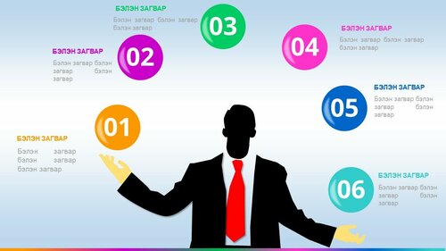 Powerpoint бэлэн загвар. Инфографик. Агуулгад тохиромжтой
