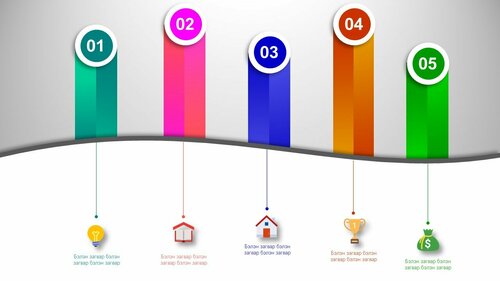 Powerpoint бэлэн загвар. Инфографик. Агуулгад тохиромжтой