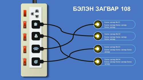 Цахилгаан, залгуурын холбогдолтой инфографик template