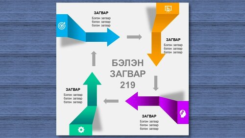 Powerpoint бэлэн загвар. Инфографик. Агуулгад тохиромжтой