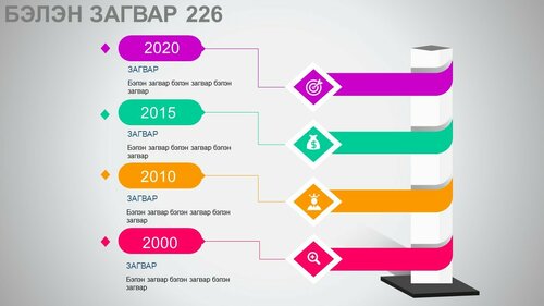 Powerpoint бэлэн загвар. Инфографик. Агуулгад тохиромжтой