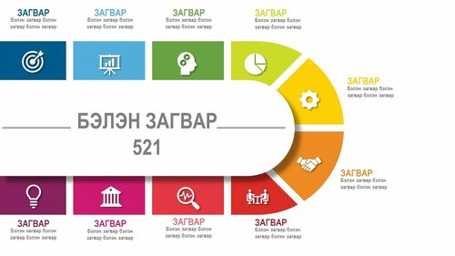 Powerpoint бэлэн загвар. Инфографик. Агуулгад тохиромжтой