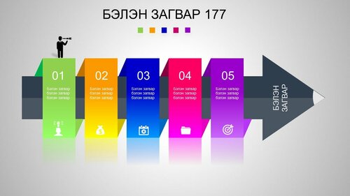 Powerpoint бэлэн загвар. Инфографик. Агуулгад тохиромжтой