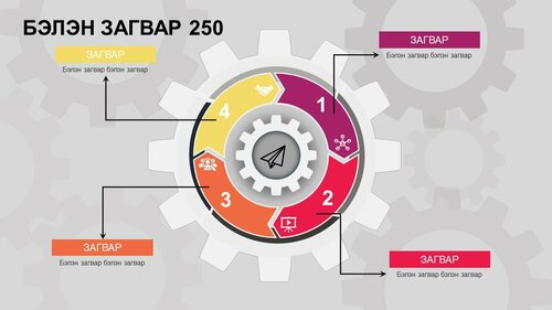 Powerpoint бэлэн загвар. Инфографик. Агуулгад тохиромжтой. Араа