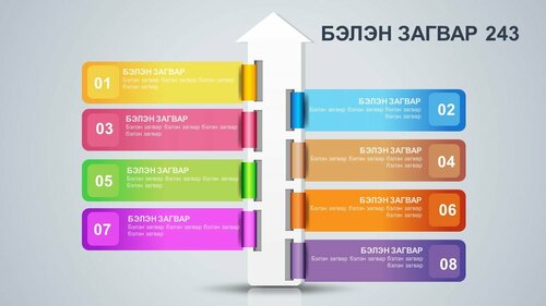 Powerpoint бэлэн загвар. Инфографик. Агуулгад тохиромжтой